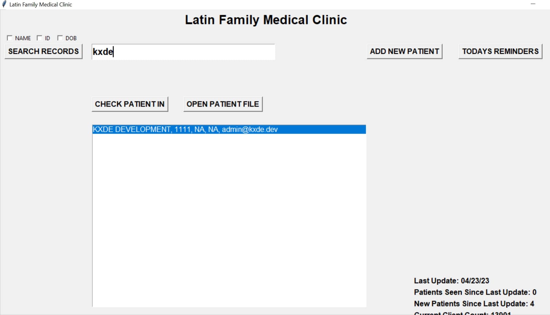 LFMC (Private Software)